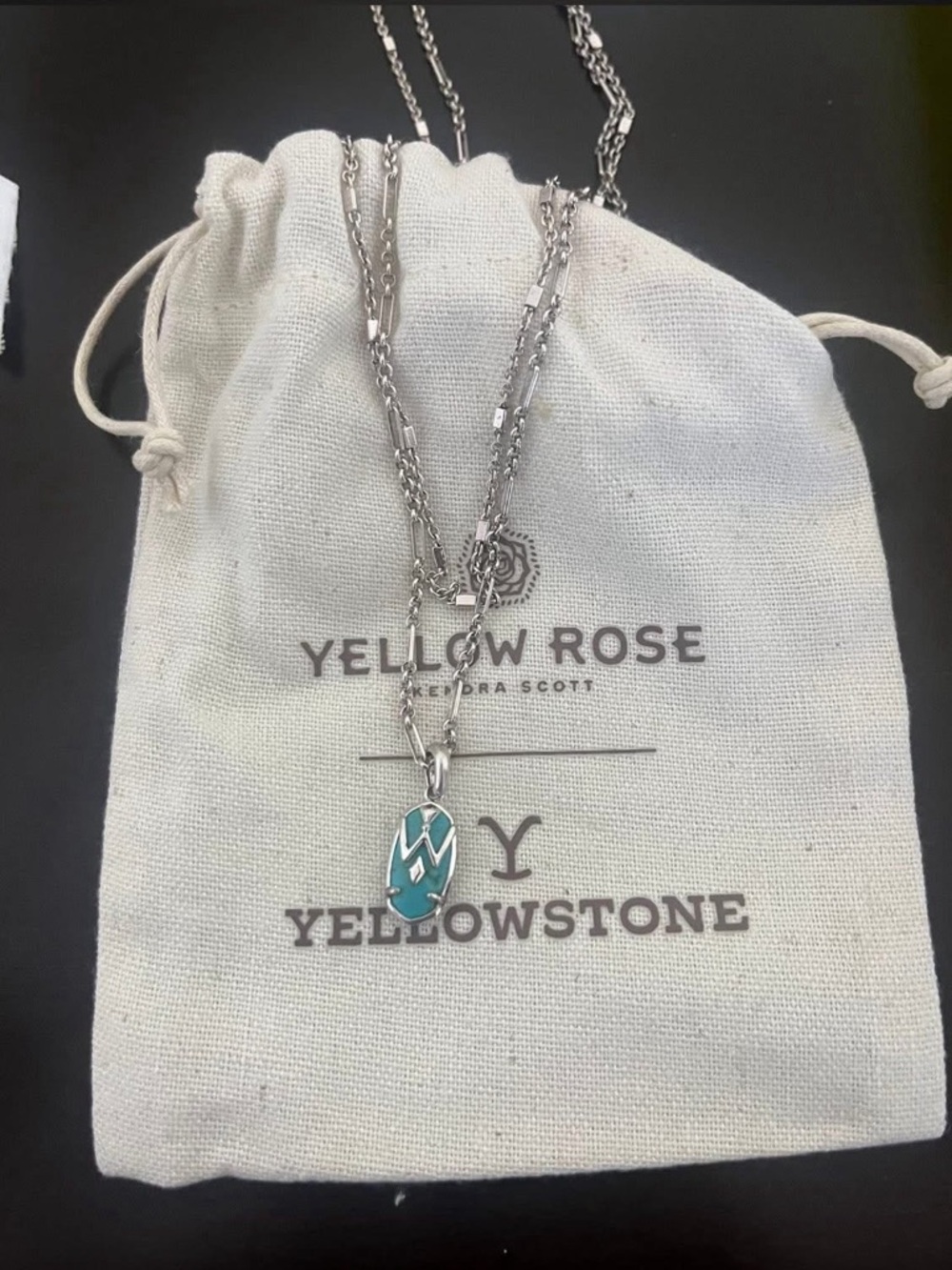 Kendra Scott Turquoise Blue Pendant Necklace